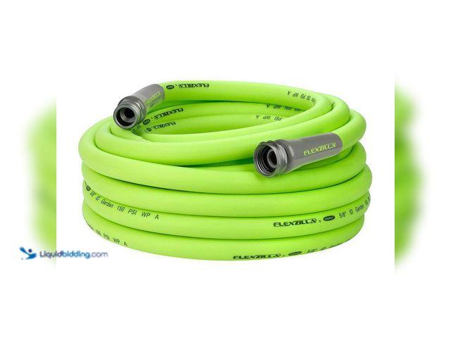 Lot 49-5541775 - 5/8 in. x 50 ft. ZillaGreen Garden Hose with 3/4 in. GHT Fittings Used