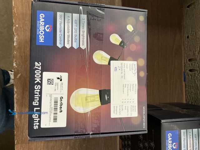 Lot 49-3529040 - GARIBOSH 2700K String Lights (49ft-20 Bulbs) (2packs) New