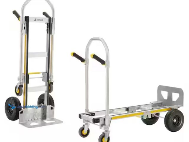 Lot 49-1546864 - Gorilla 1,000 lbs. Capacity Convertible All Aluminum Hand Truck with Multi-Grip Power Handle, Wide L...