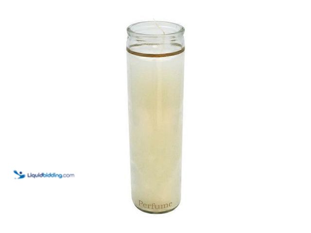 Lot 49-5542395 - Continental Candle 12 Pack Tall Glass (Gold Ring White) Factory Sealed