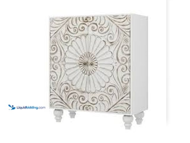 Lot 49-5415593 - Puluomis 31.5 in. W x 13.8 in. D x 36 in. H Ready to Assemble MDF Pantry Vintage Sideboard Storage C...