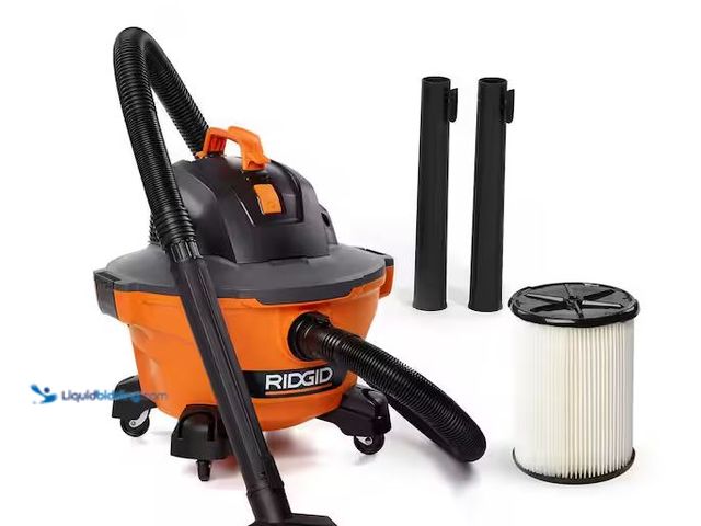 Lot 49-3472063 - RIDGID 6 Gal. 3.5 Peak HP NXT Shop Vacuum Wet Dry Vac with General Debris Filter, Locking Hose and A...