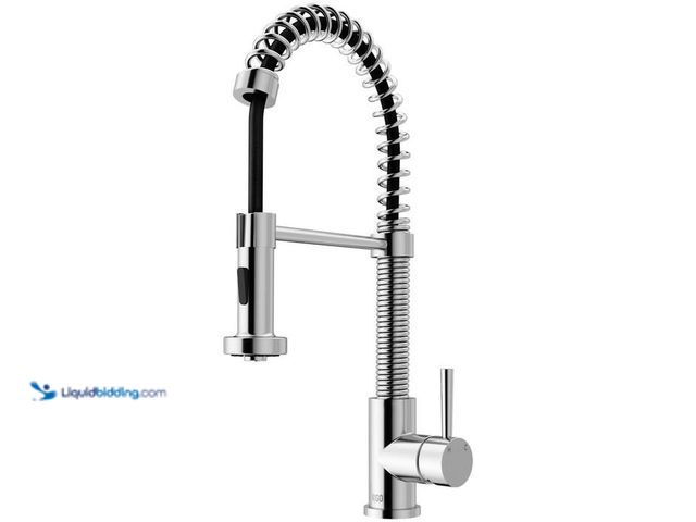 Lot 49-2024844 - VIGO Edison Single Handle Pull-Down Sprayer Kitchen Faucet in Chrome. Model # VG02001CH. MSRP $175. ...