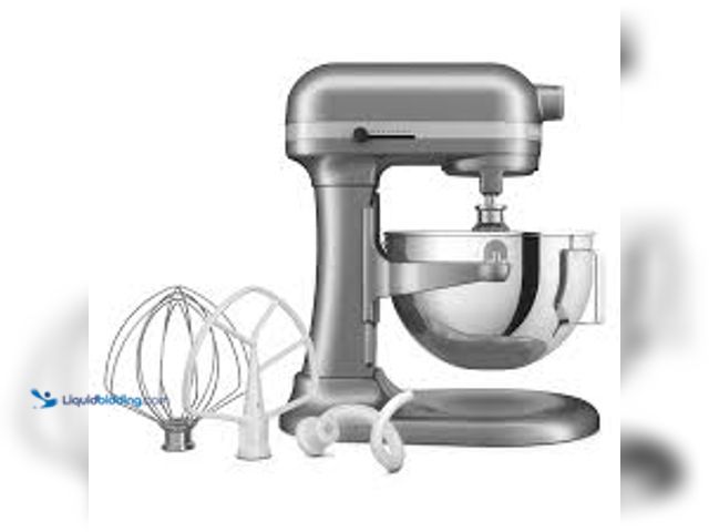 Lot 49-5489363 - Kitchenaid 5.5 Quart Bow Lift Stand Mixer - Contour Silver. Model #KSM55SXXXCU. New.