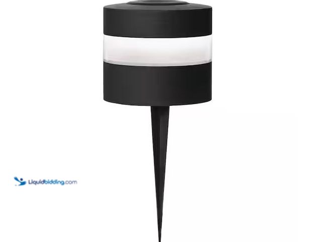 Lot 49-1576493 - Lot of (2) Hampton Bay Lakeview 100 Lumen Low Voltage Black Integrated LED Weather Resistant Outdoor...