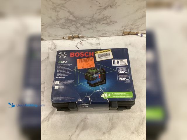 Lot 49-5483586 - Bosch 260 ft. Green Self Leveling Line Laser Level, Fine Adjustment Mount and Hard Carrying Case. Mo...