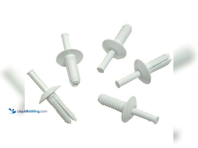 Lot 49-5572553 - QTY 12 - 3/4 in. White Nylon Rivets (50-Pack). Model # 9500XA. Unused