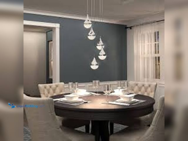 Lot 49-3531613 - Artika Glitzer 30-Watt 5 Light Chrome Modern Integrated LED Pendant Light Fixture for Dining Room or...