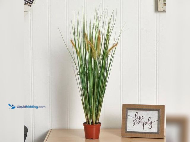 Lot 49-2001062 - Nearly Natural 2.5 ft. Artificial Green Grass Plant, Indoor, Model # 6647, Unused.   Ref#SB0601