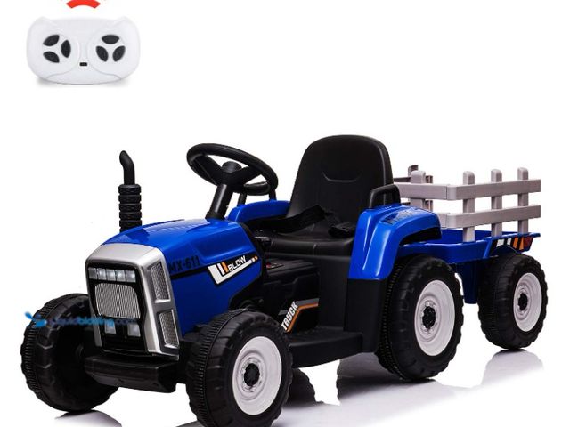 Lot 49-5552978 - 12V Kids Ride On Car Electric Tractor with Trailer for Toddlers. SKU #888 B0DJVXLF72 US. Unused with...