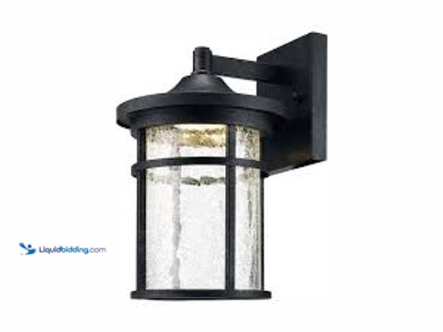 Lot 49-5415299 - Home Decorators Collection Westbury 11 in. Aged Iron Large LED Outdoor Wall Light Fixture Sconce wit...