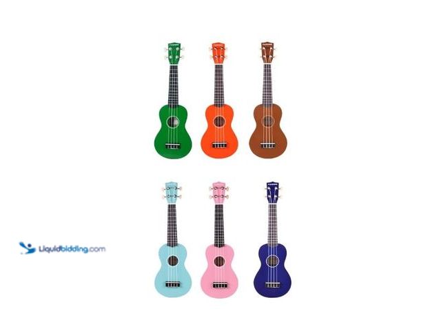 Lot 49-1570293 - FAIDORE Ukulele for Beginners 21 Inch Soprano Ukulele Hawaiian Ukeleles for Kids Adults, Green, Mode...