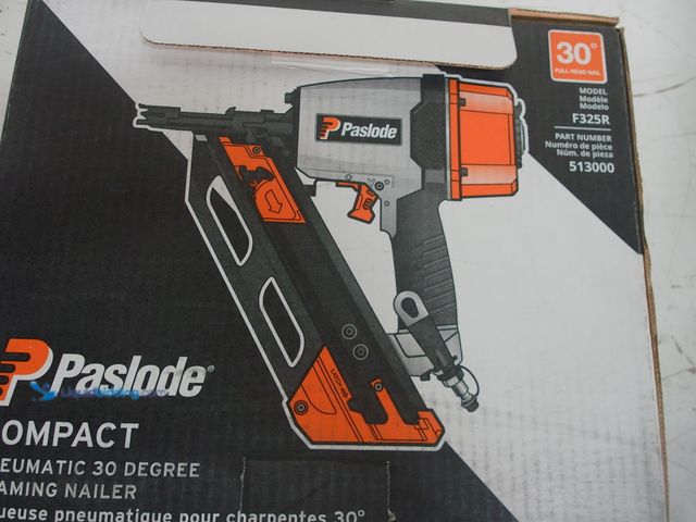Lot 49-1629179 - Paslode Pneumatic 3-1/4 in. 30 Degree Air Corded Compact Framing Nailer, Model # 513000, Used, Has a...