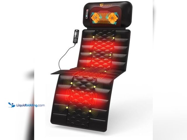 Lot 49-1575663 - Massage Mat, Detachable Neck Massager, Full Body Vibration Heating, Massage Pad with 10 Vibrating Mo...