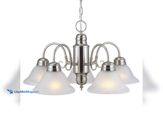 Lot 49-3528004 - Design House
Millbridge 5-Light Satin Nickel Chandelier. SKU #1000311922 Item is unused.