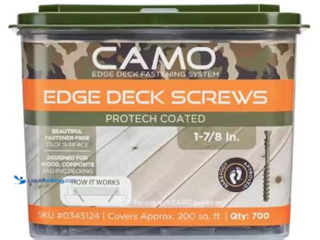 Lot 49-5436262 - CAMO 1-7/8 in. Exterior Decking Screw - Edge Hidden Deck Fasteners (700-Count). Model # 0345124. Unu...