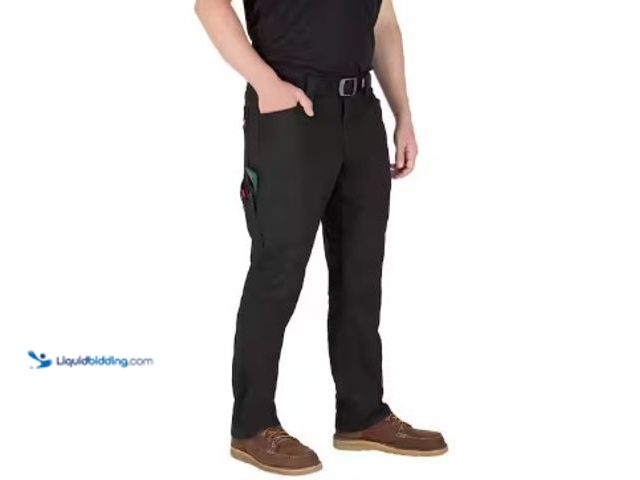 Lot 49-2022538 - Milwaukee Men's 32 in. x 32 in. Black Cotton/Polyester Work Pants with 7 Pockets, Model # M650B-3232...