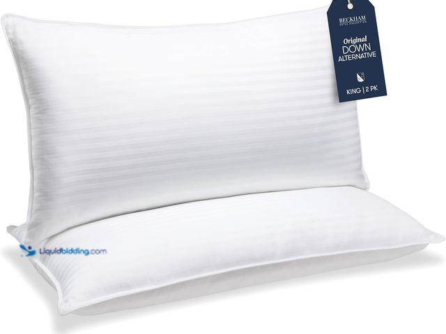 Lot 49-1541050 - Beckham Hotel Collection Bed Pillows King Size Set of 2 - Down Alternative Pillow for Back, Stomach ...