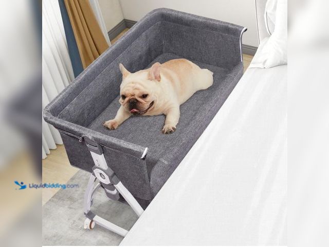 Lot 49-1624312 - MAXFUT Raised Pet Bunk Bed, Dog Bed Attachment to Human Bed, Human Dog Bed, Bedside Dog Bed, Dog Bun...