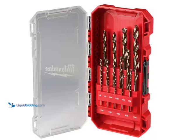 Lot 49-2020739 - Milwaukee Cobalt Red Helix Drill Bit Set for Drill Drivers (15-Piece), Model # 48-89-2370. MSRP: $49...