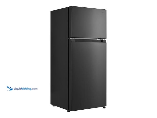 Lot 49-5453607 - Vissani 4.5 cu. ft. 2-Door Mini Refrigerator in Black with Freezer. [Model # HVDR45B] Unused. Slight...