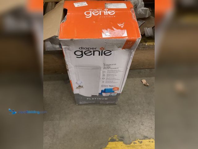 Lot 49-5551968 - Diaper Genie Platinum Pail - White: Pedal Activated Lid, Neutralizes Odors, Airtight Lid, Quiet Clos...