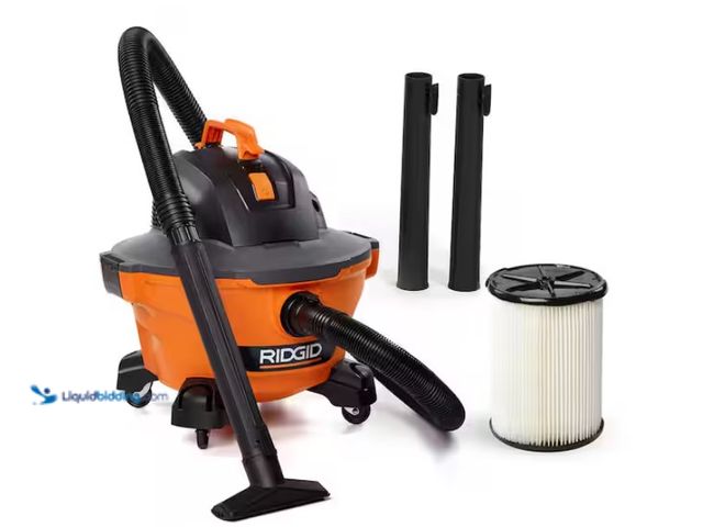 Lot 49-1547197 - RIDGID 6 Gal. 3.5 Peak HP NXT Shop Vacuum Wet Dry Vac with General Debris Filter, Locking Hose and A...