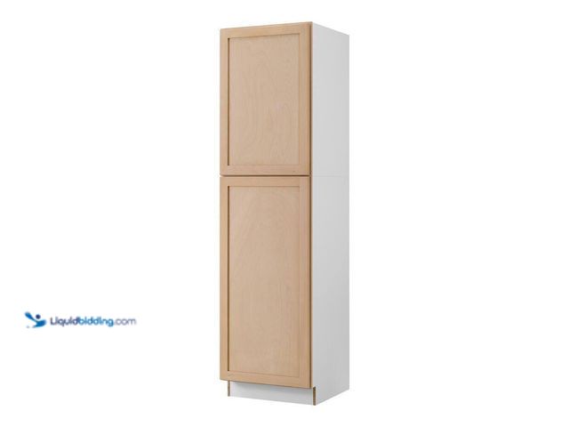 Lot 49-5512059 - (2 Boxes) Hampton Bay 24 in. W x 24 in. D x 90 in. H Ready to Assemble Pantry Kitchen Cabinet in Unf...