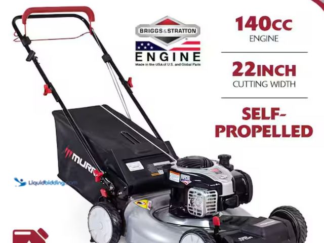 Lot 49-1623707 - Murray 22 in. 140 cc Briggs & Stratton Walk Behind Gas Self-Propelled Lawn Mower with Front Wheel Dr...