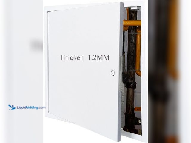 Lot 49-5437580 - Fengze Thicken 0.048 Inch Steel Access Door 24 x 24 Inch with 4 Long Fixing Strips White Screwdriver...