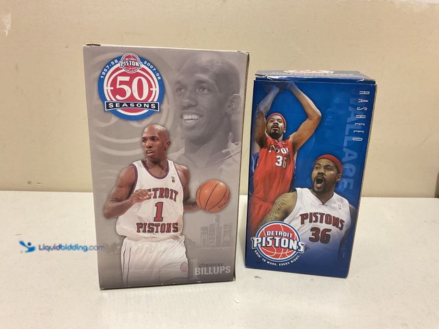 Lot 49-1977871 - Other LOT OF 2 DETROIT PISTONS FAN NIGHT GIVEAWAYS BOBBLEHEADS INCLUDING CHAUNCEY BILLUPS AND RASHEE...
