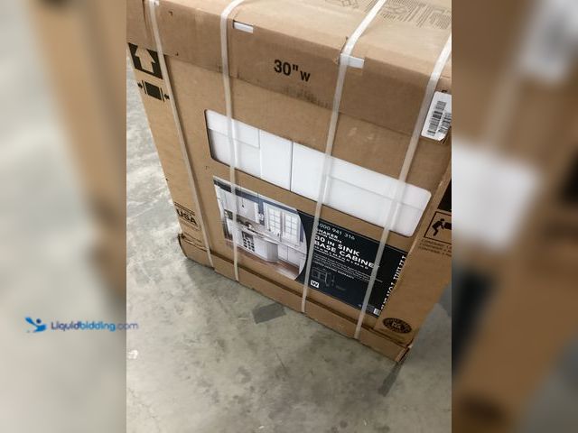 Lot 49-5486786 - Hampton Bay
Shaker 30 in. W x 24 in. D x 34.5 in. H Assembled Sink Base Cabinet in Satin White. Ite...