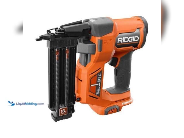 Lot 49-2024975 - RIDGID 18V Brushless Cordless 18-Gauge 2-1/8 in. Brad Nailer (Tool Only) with CLEAN DRIVE Technology...