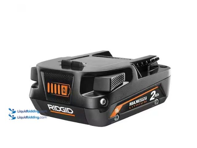 Lot 49-5575075 - RIDGID 18V 2.0 Ah MAX Output Lithium-Ion Battery. Model # AC840020. Unused