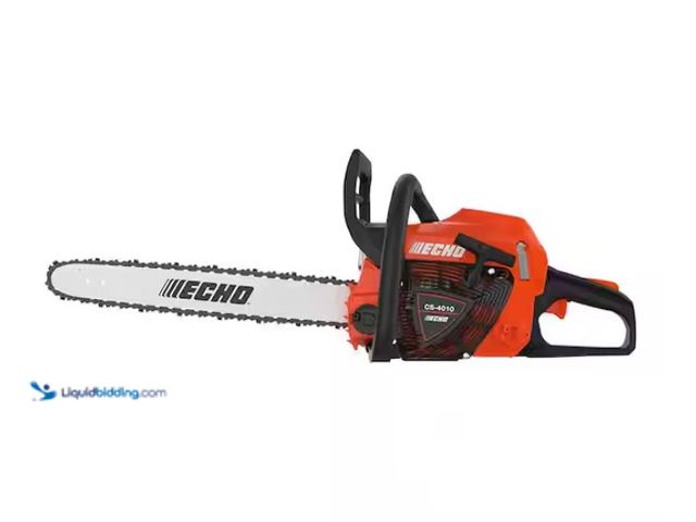 Lot 49-1574658 - ECHO 18 in. 41.6 cc 2-Stroke Gas Rear Handle Chainsaw, Model # CS-4010-18, Slightly used, Has compre...