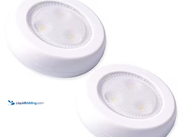 Lot 49-3614012 - Lot of (2) packs of Westek Ultra-Thin LED White Puck Light (2-Pack), Model # BL-PUTN-W2T and (1) Wes...