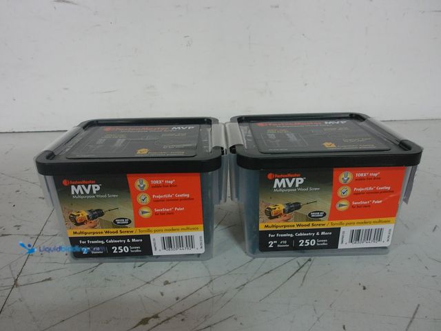 Lot 49-3616591 - (2-Pack) 100ct. FastenMaster MVP 2-1/2" Torx ttap Self-Tapping Wood Screws (2 Boxes; 100 Screws per ...
