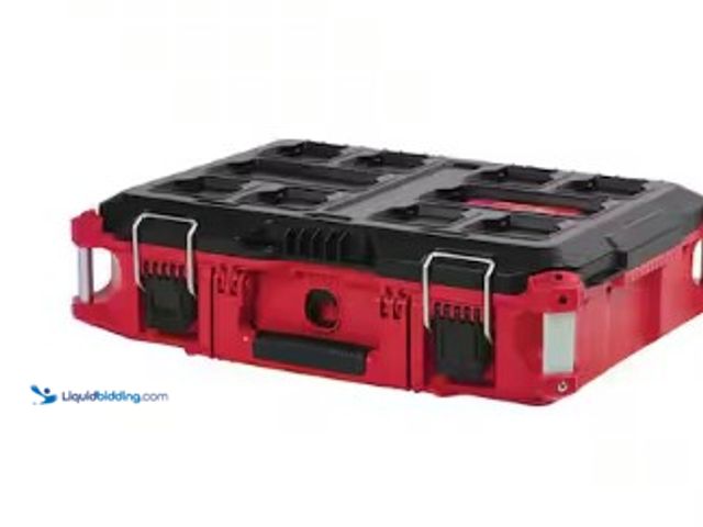 Lot 49-3612822 - Milwaukee PACKOUT 22 in. Medium Red Tool Box with 75 lbs. Weight Capacity, Model # 48-22-8424, Unuse...