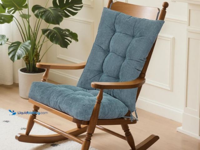 Lot 49-3431552 - Lot of (2) Rocking Chair Cushion with Seat/Back Cushion for Indoor Rocker, Pain Relief & Non-Slip Gl...