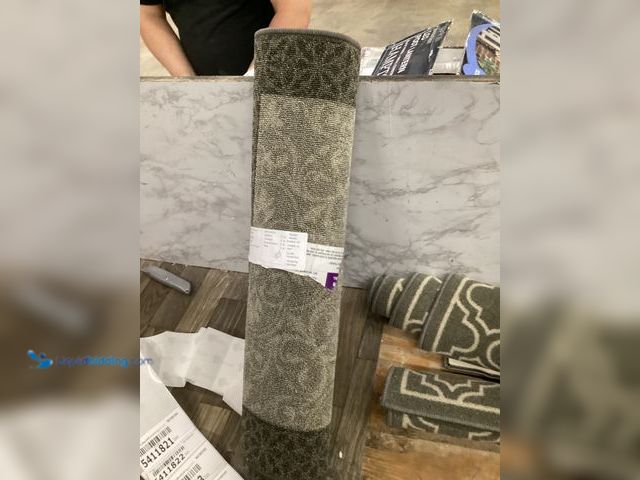 Lot 49-5411821 - TrafficMaster Derbent Grey 2 ft. x 5 ft. Rectangle Indoor Runner Rug. Model # MT1004423US. Unused