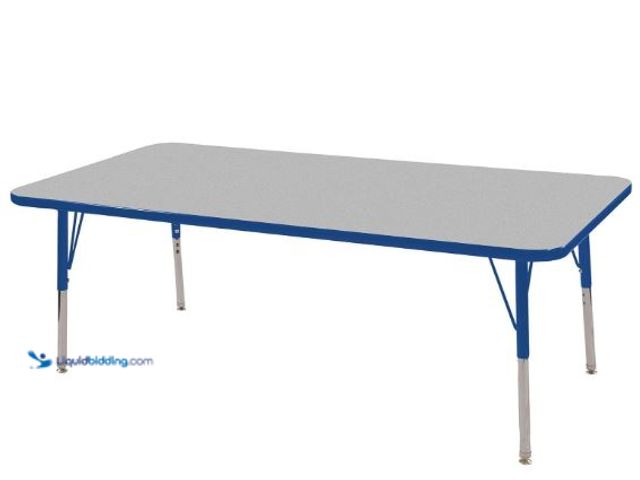 Lot 49-1517402 - 36 in. Adjustable Height Classroom Activity Table for Kids & Adults, Rectangular Activity Table for ...