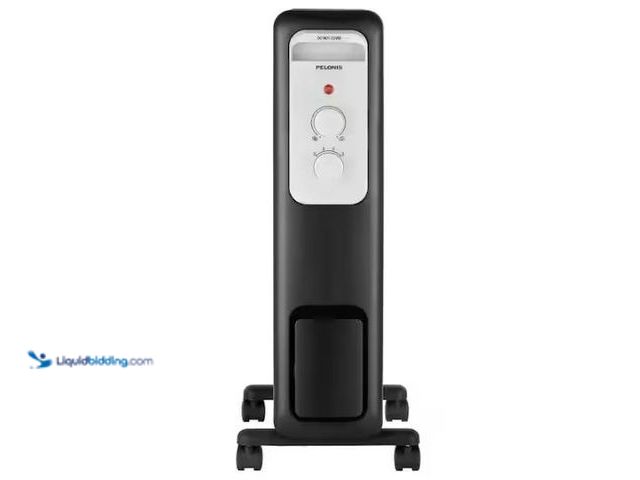 Lot 49-1565752 - Pelonis 1,500-Watt Oil-Filled Radiant Electric Space Heater with Thermostat, Unused, Tested works.  ...