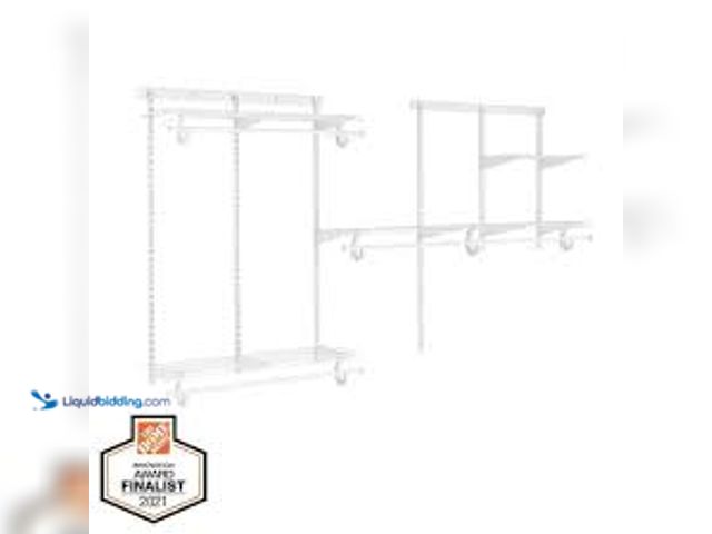 Lot 49-5415238 - Everbilt 2 ft. - 4 ft. Regular Duty Closet Organizer Kit. Model # 90247. Unused.