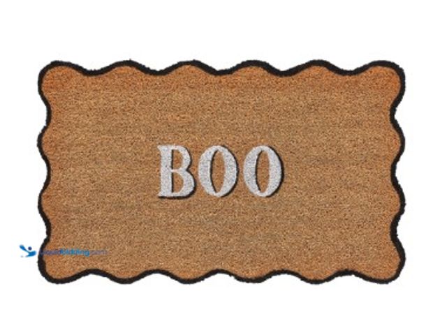 Lot 49-2025471 - Lot of (2) My Texas House Halloween Natural/Multicolor Scallop Boo Outdoor Coir Doormat, 30" x 48", ...