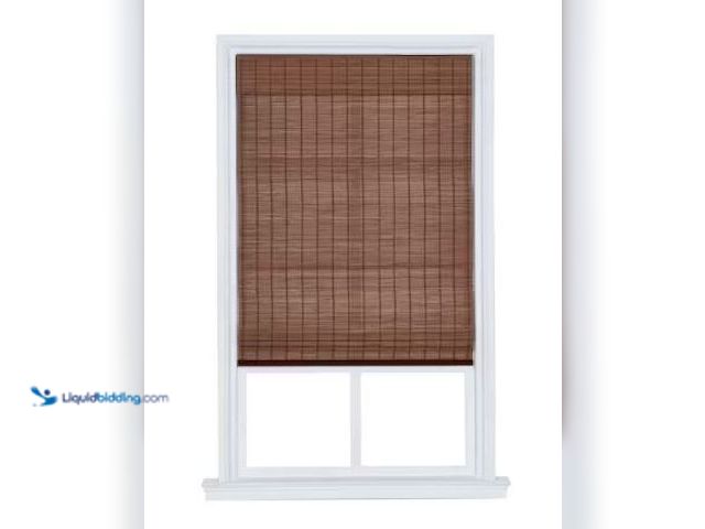 Lot 49-1625307 - Lot of (2) Home Decorators Collection Bayport Pecan Light Filtering Cordless Bamboo Roman Shade - 29...