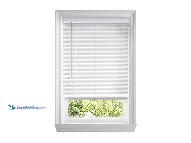 Lot 49-5560026 - Home Decorators Collection
White Cordless Faux Wood Blinds for Windows with 2 in. Slats - 59 in. W ...