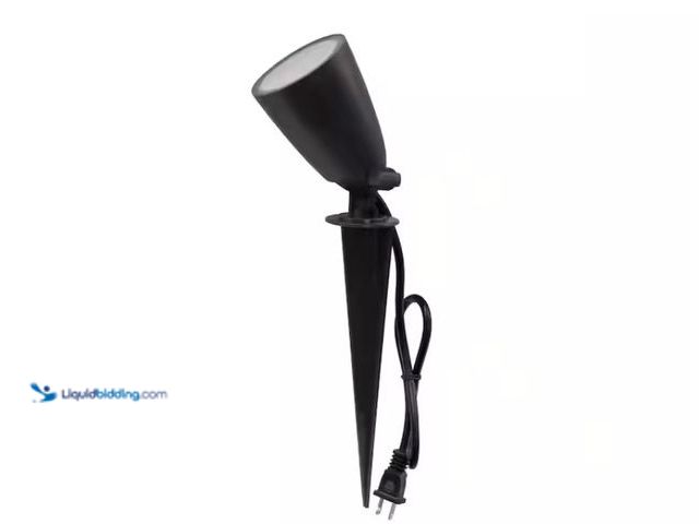 Lot 49-5538525 - QTY 3 -  Commercial Electric
Line Voltage Bronze LED Landscape Flood Light with Spike. Model # SPKP...