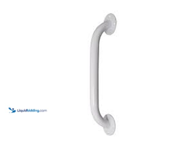 Lot 49-5450659 - QTY 2 - Drive Medical 12 in. x 1 in. Powder Coated Grab Bar in White. Model # rtl12012. Unused.