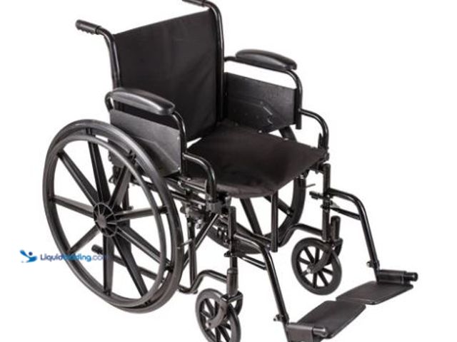 Lot 49-1569746 - DMI 18" Wheelchair with Fixed Armrests, Model # 503-0658-0200, Slightly used.  Ref#SBS0116
