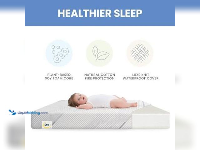 Lot 49-3563406 - Delta Children Serta Angel Whispers Dual Sided Baby Crib Mattress and Toddler Mattress in a Box. Mod...